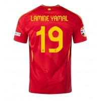 Camisa de time de futebol Espanha Lamine Yamal #19 Replicas 1º Equipamento Europeu 2024 Manga Curta